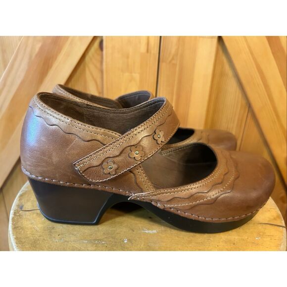 Dansko Shoes Size EU 41 US 10.5-11 Mary Jane Clogs Floral Strap - Picture 1 of 8
